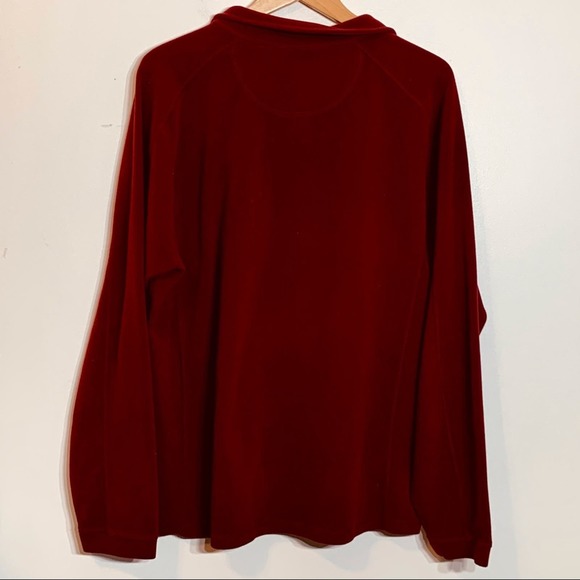EUC L.L.Bean Burgundy Pullover Quarter-Zip Sweater - Picture 6 of 6